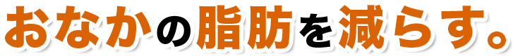 おなかの脂肪を減らす。
